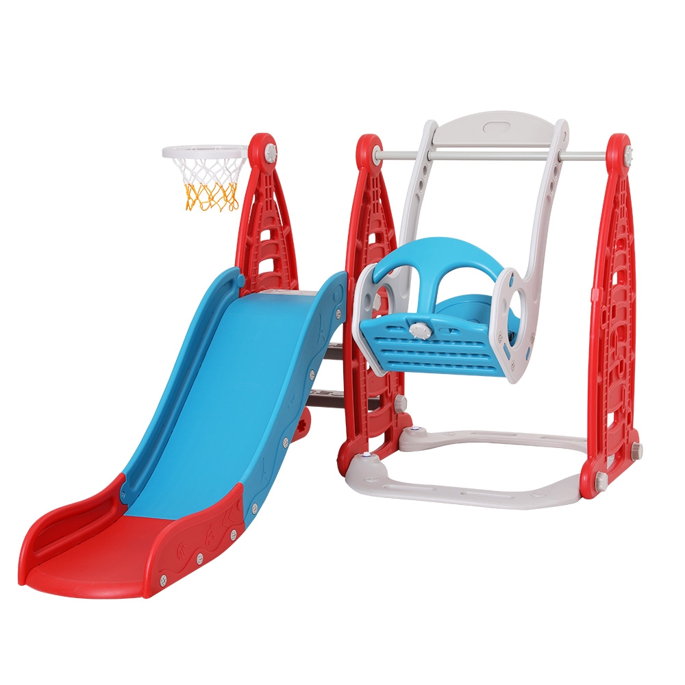 Keezi 6-in-1 Slide Swing Set with Basketball Hoops 140cm view 4