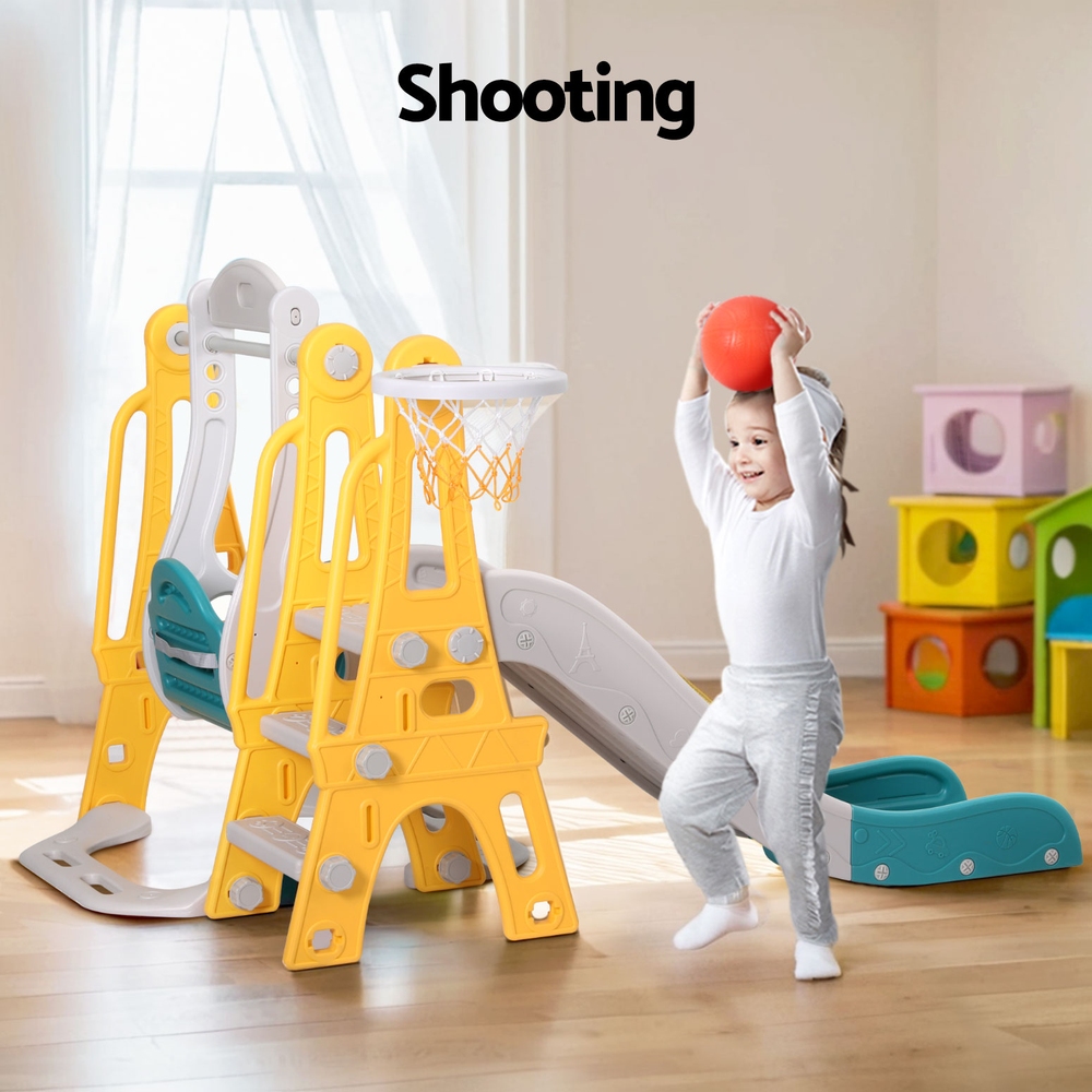 Keezi 3-in-1 Slide Swing Set Adjustable Height 140cm view 5