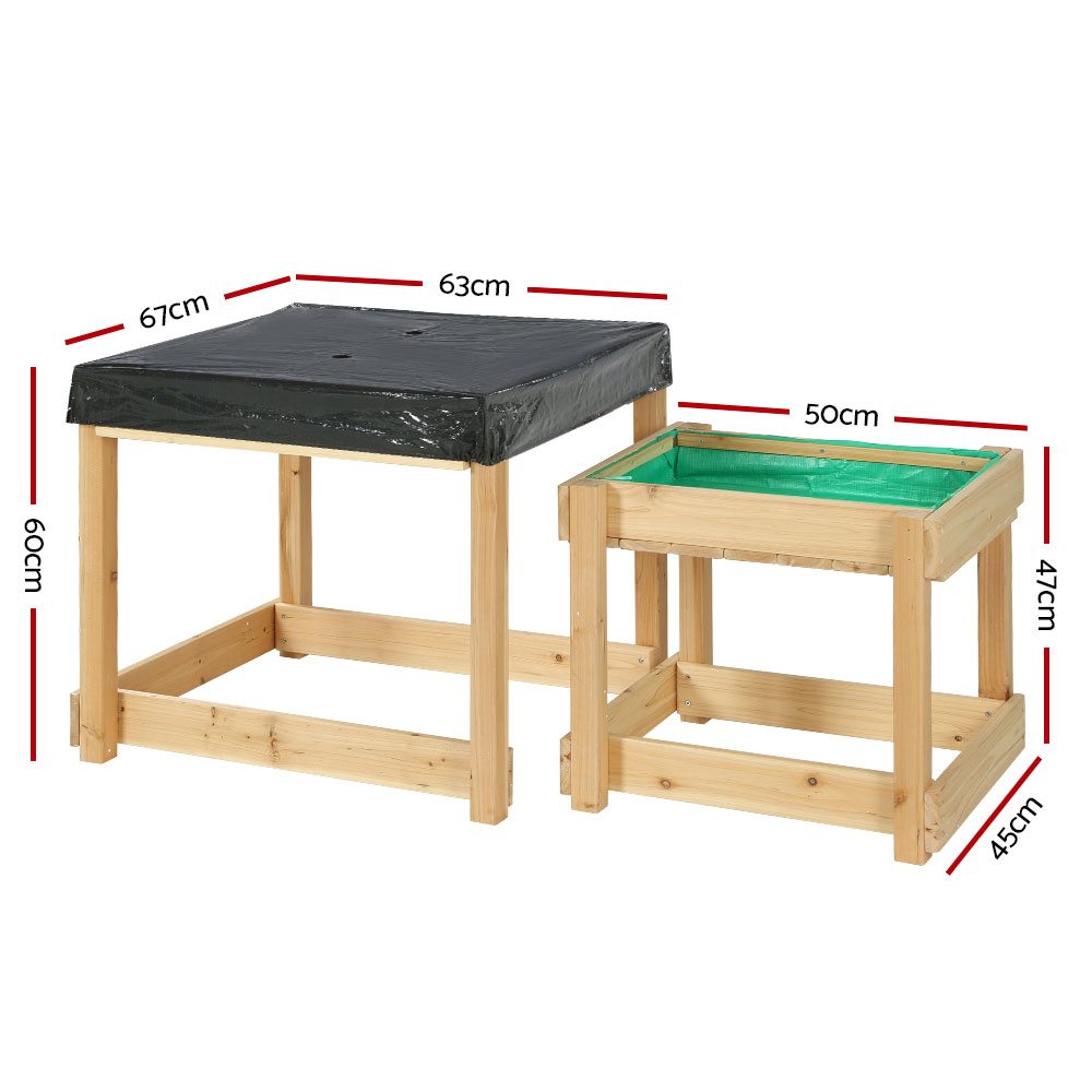 Keezi Kids Wooden Sand Pit Water Table Combo view 2