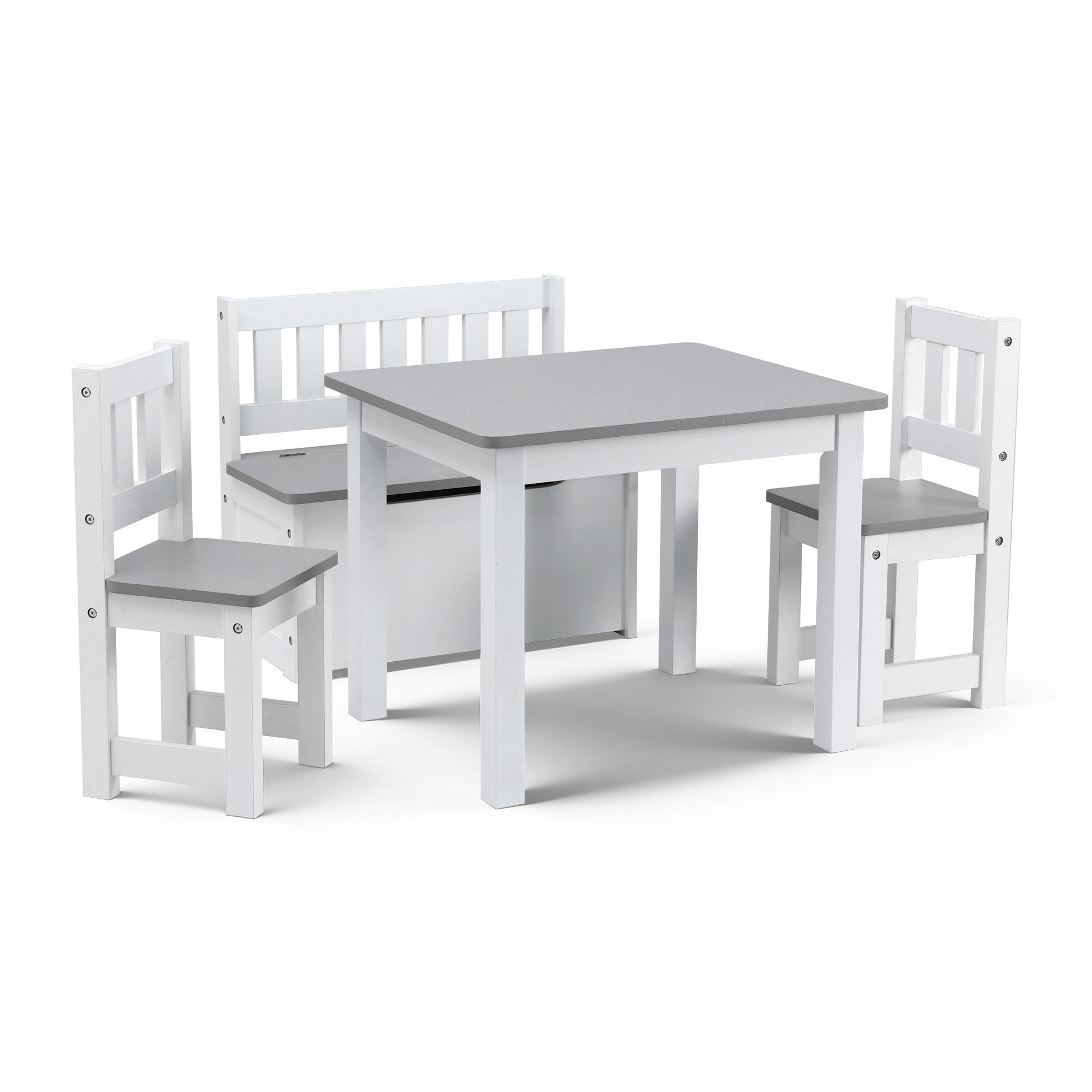 Keezi 2-in-1 Kids Table and Chair Set with Storage Bench view 3