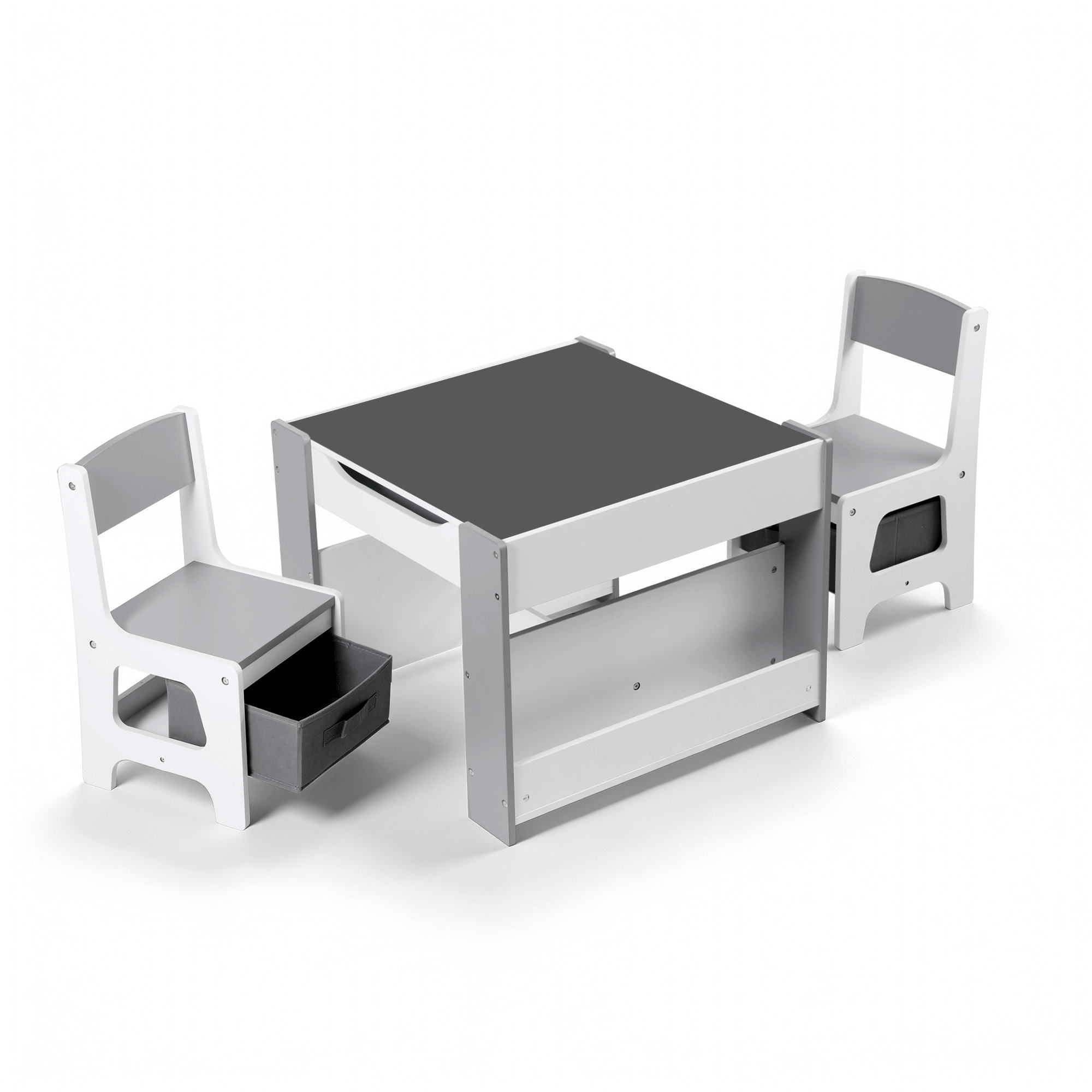 Keezi 4-in-1 Activity Table with Bookcase and Blackboard