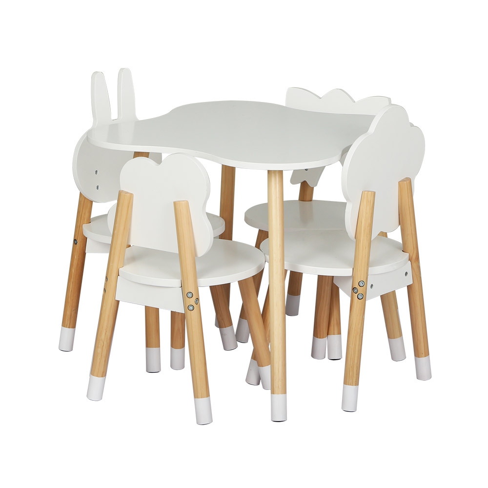 Keezi 5-Piece Kids Table and Chairs Set with Fun Chairs view 3