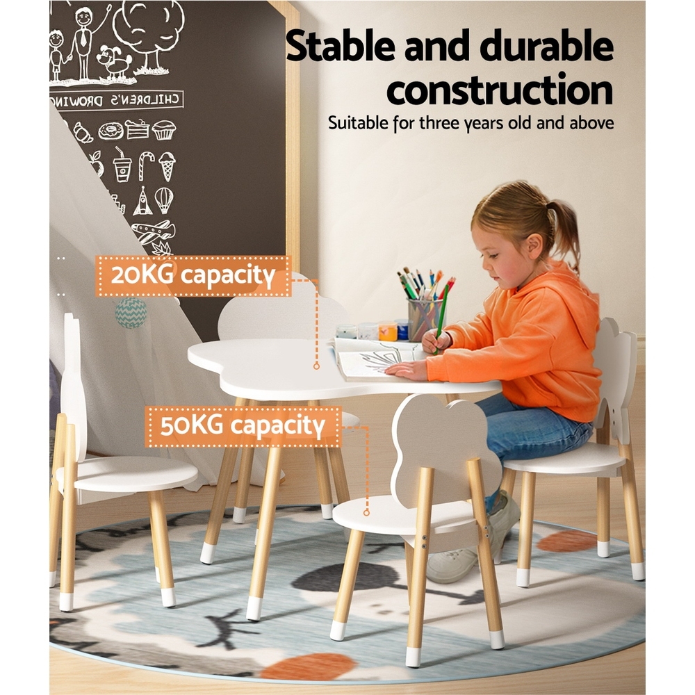 Keezi 5-Piece Kids Table and Chairs Set with Fun Chairs view 4