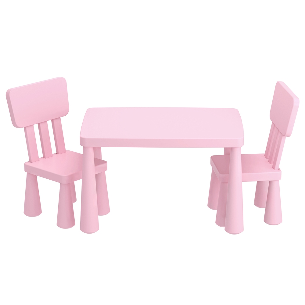 Keezi Blue and Pink Kids Table and Chairs Set
