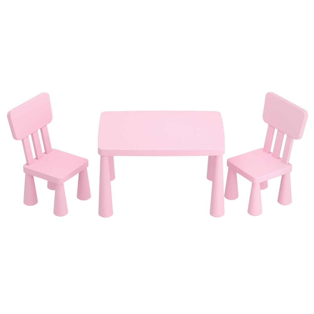 Keezi Blue and Pink Kids Table and Chairs Set view 3