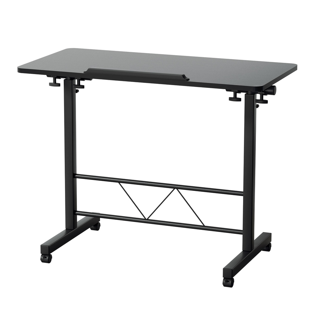 Artiss Laptop Desk Table Height Adjustable Wooden 80cm Black