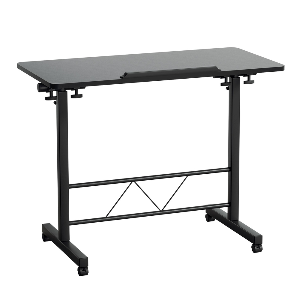 Artiss Laptop Desk Table Height Adjustable Wooden 80cm Black view 3