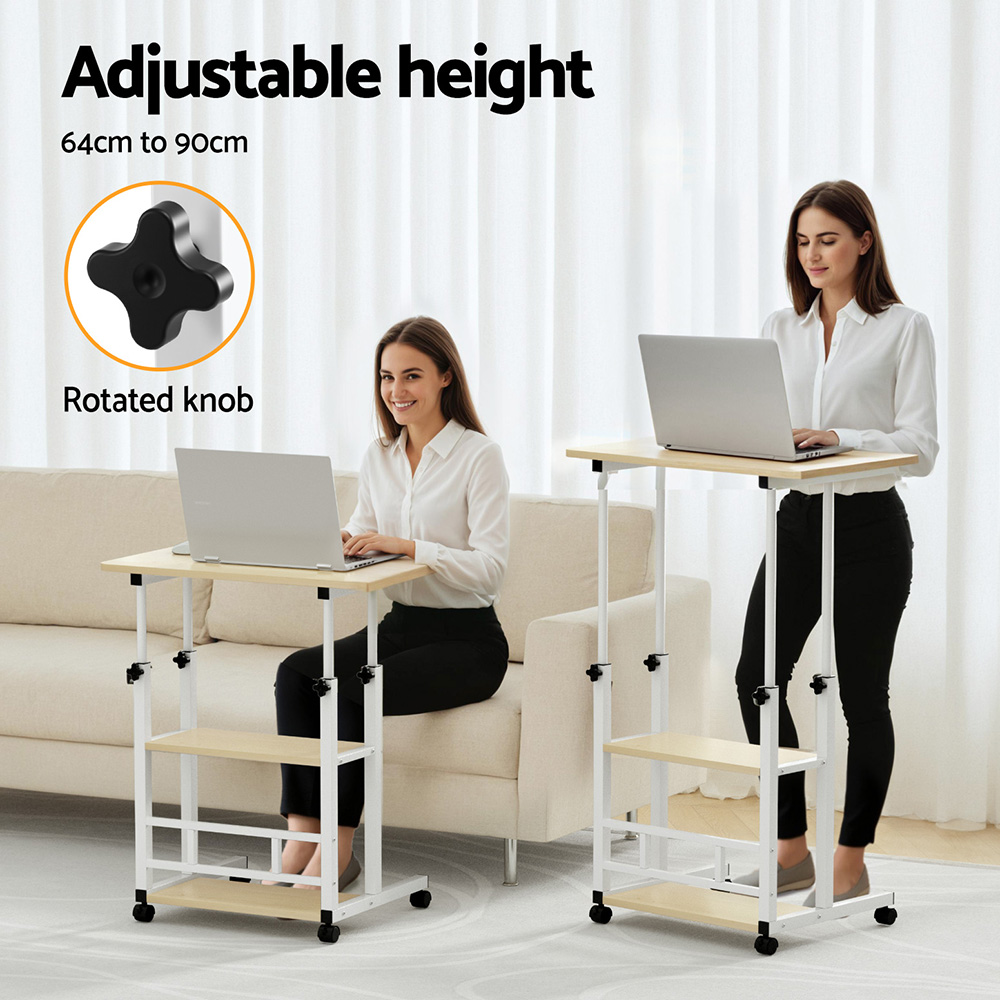 Artiss Laptop Desk Height Adjustable Mobile Workstation 60cm view 5