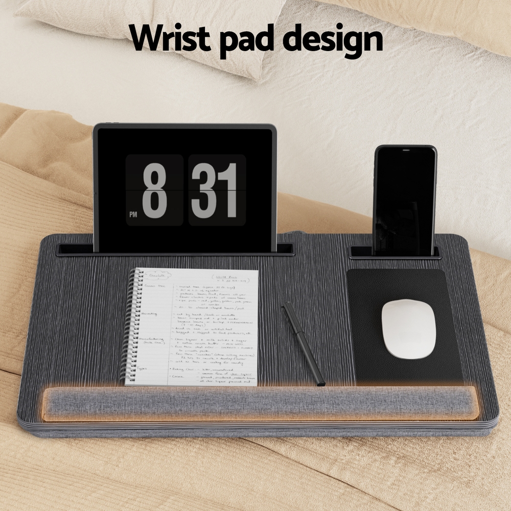 Artiss Lap Desk Portable with Wrist Rest and Mouse Pad 55cm view 5