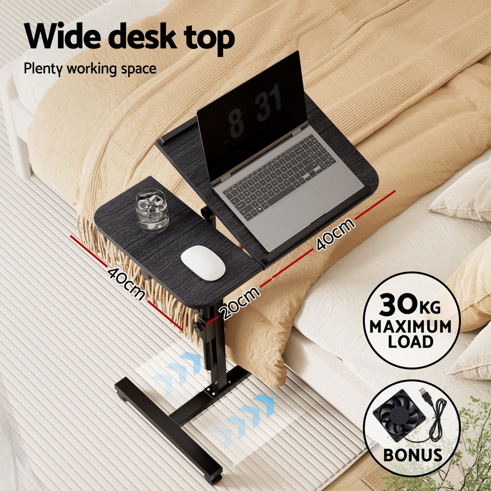 Artiss Laptop Desk Table with Fan Cooling 60cm view 4