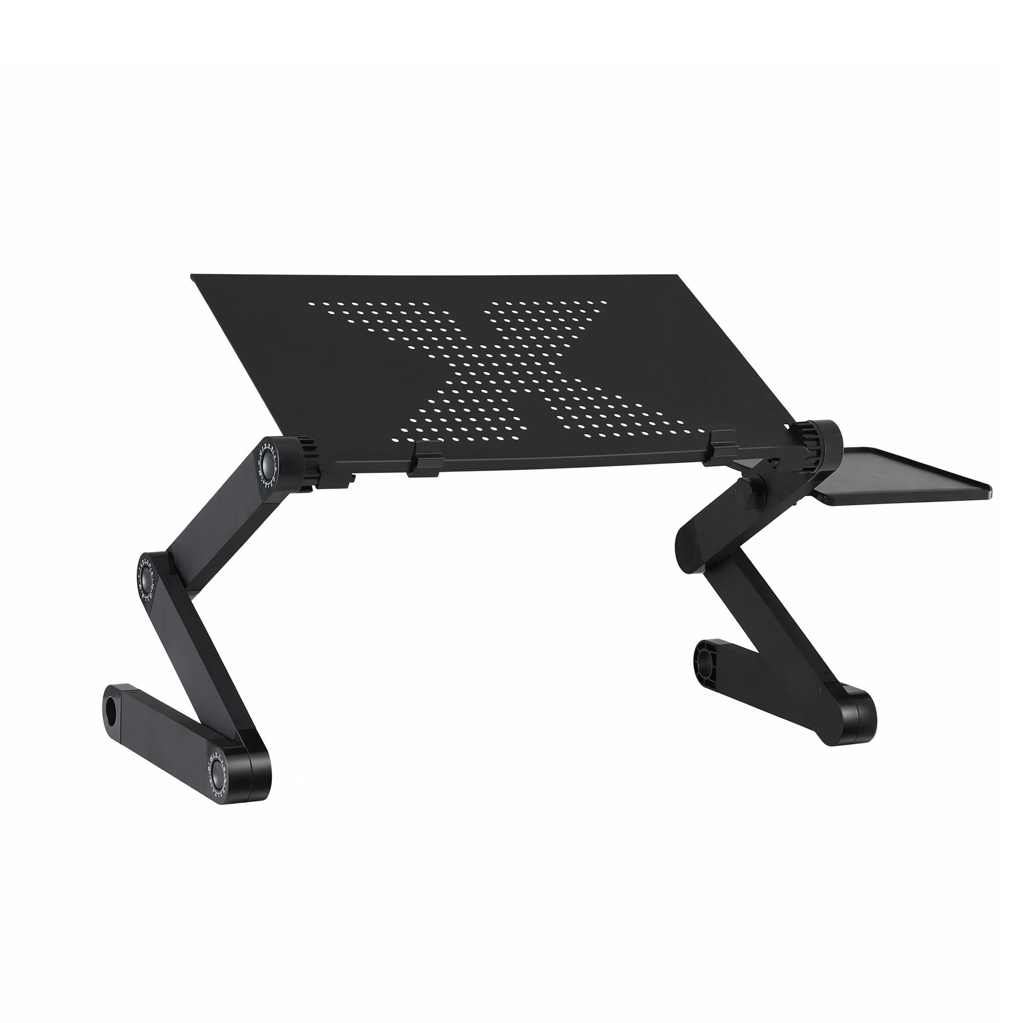 Artiss Laptop Stand Aluminium Computer Riser Foldable Lap Desk Bed Table Black view 4