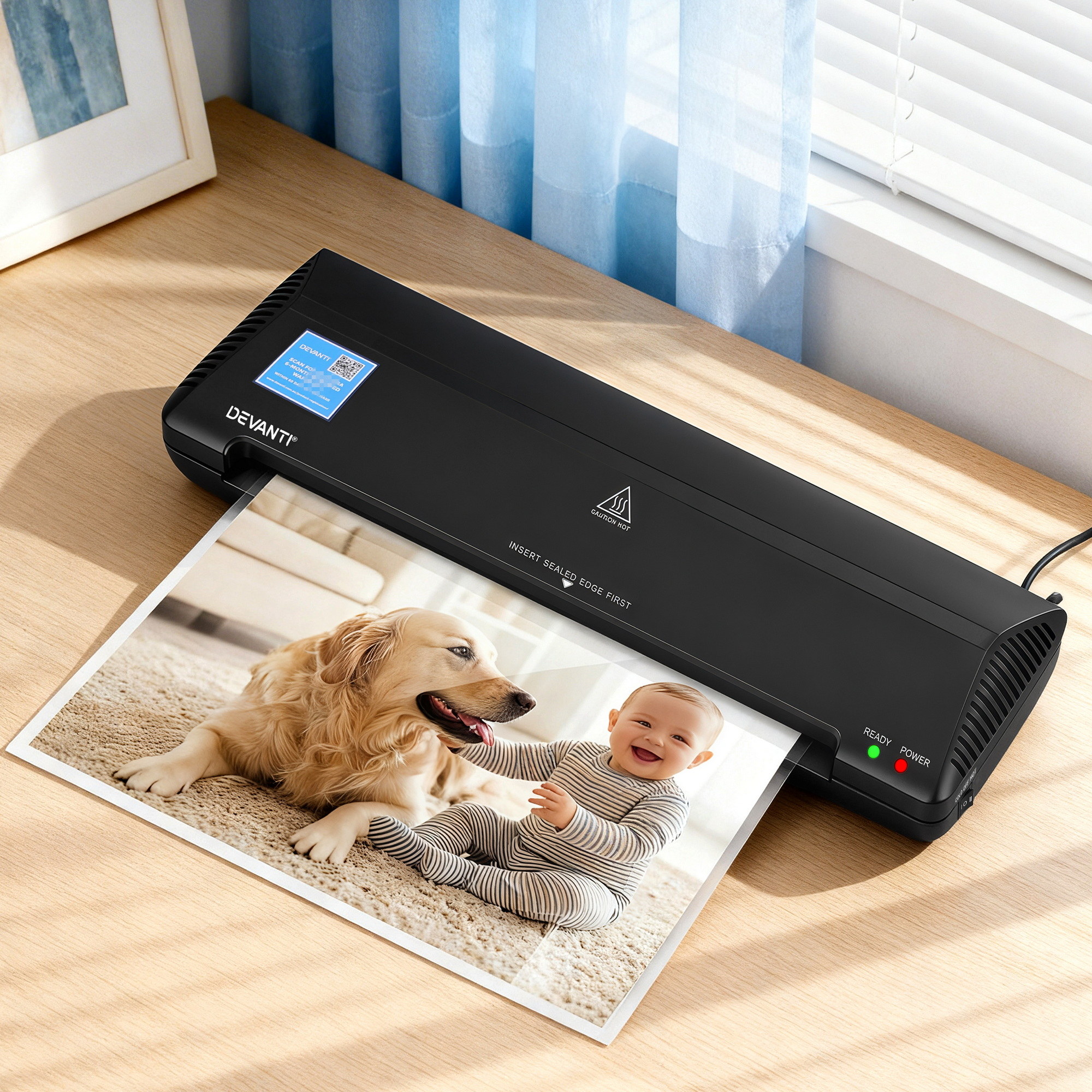 Devanti A3 Laminator Machine Hot and Cold Black