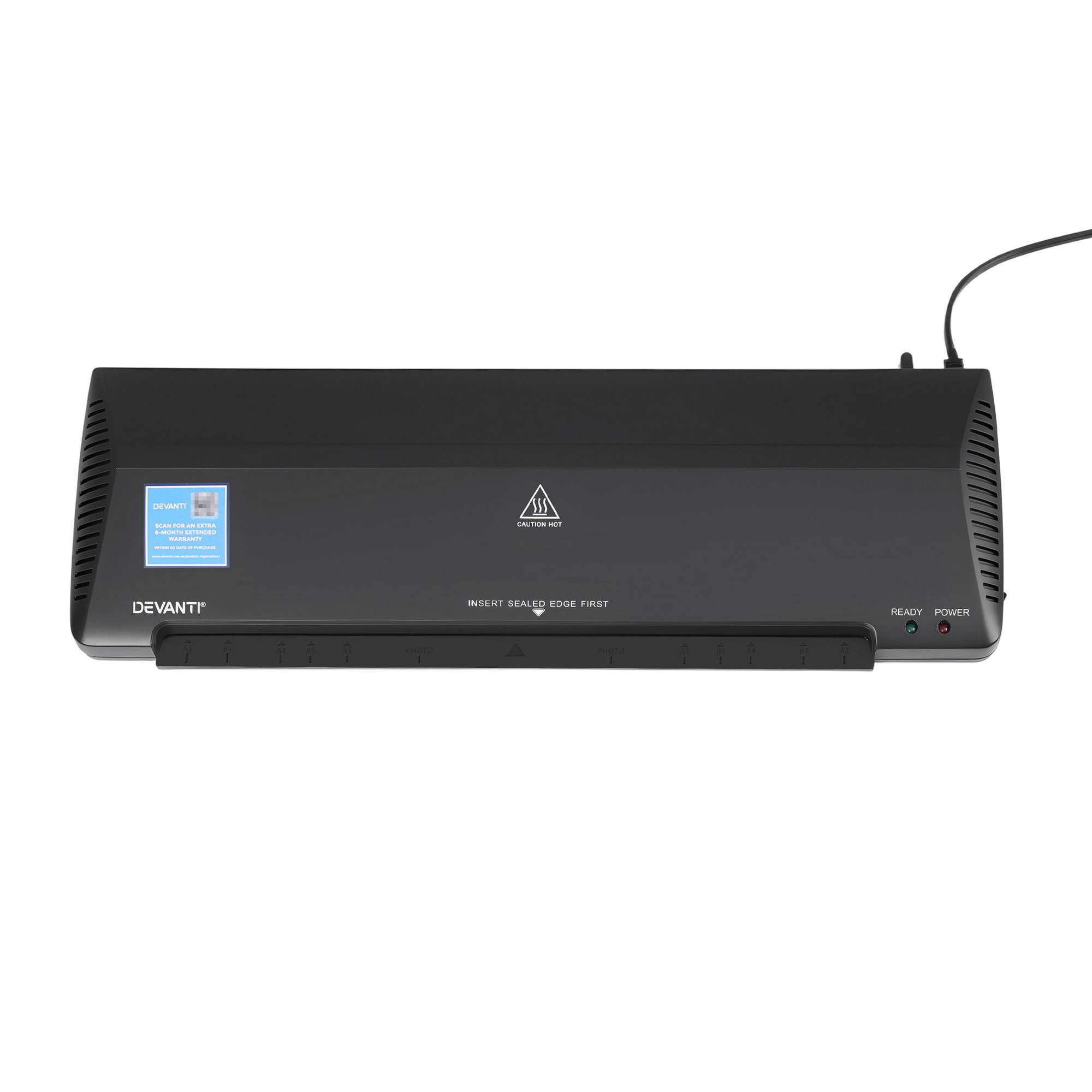 Devanti A3 Laminator Machine Hot and Cold Black view 3