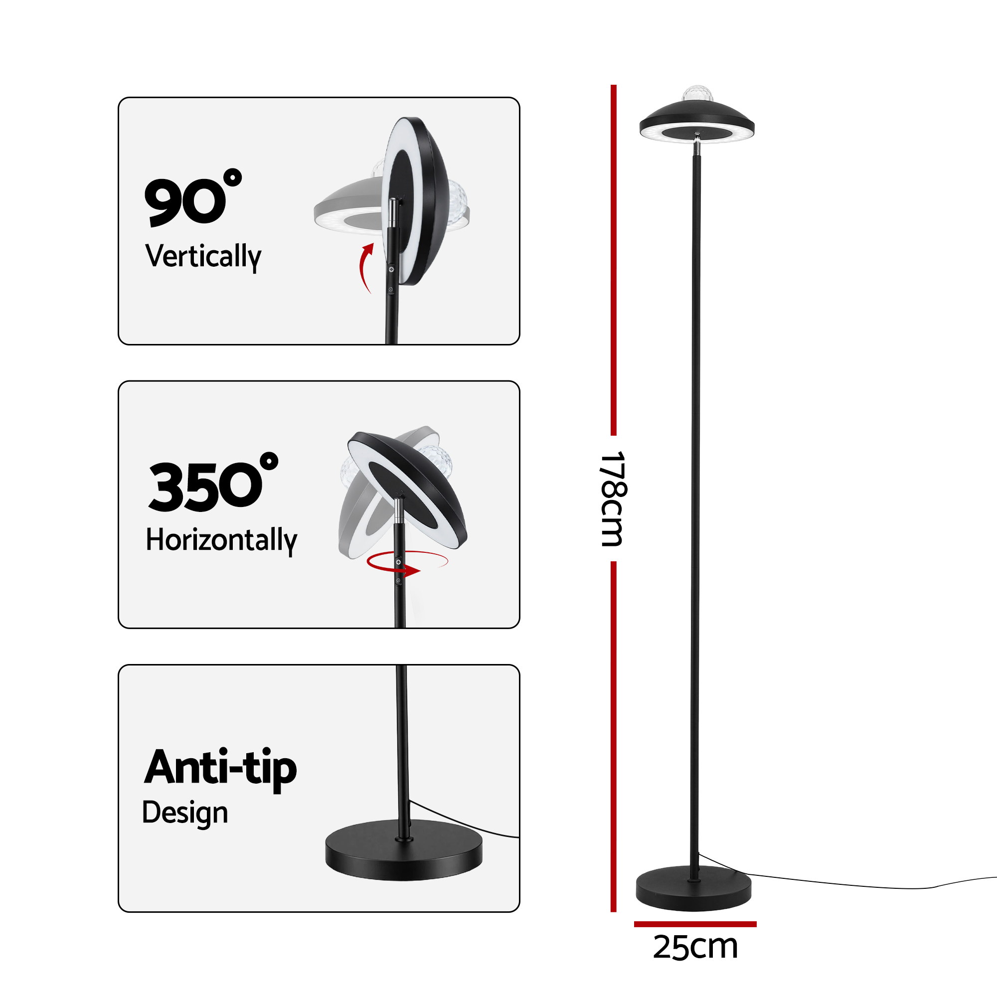 Artiss 2-in-1 LED Floor Lamp with Galaxy Projector view 2