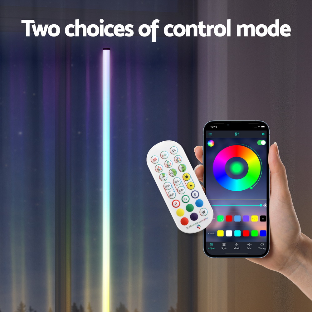 Artiss RGB LED Corner Floor Lamp with Remote Control view 5