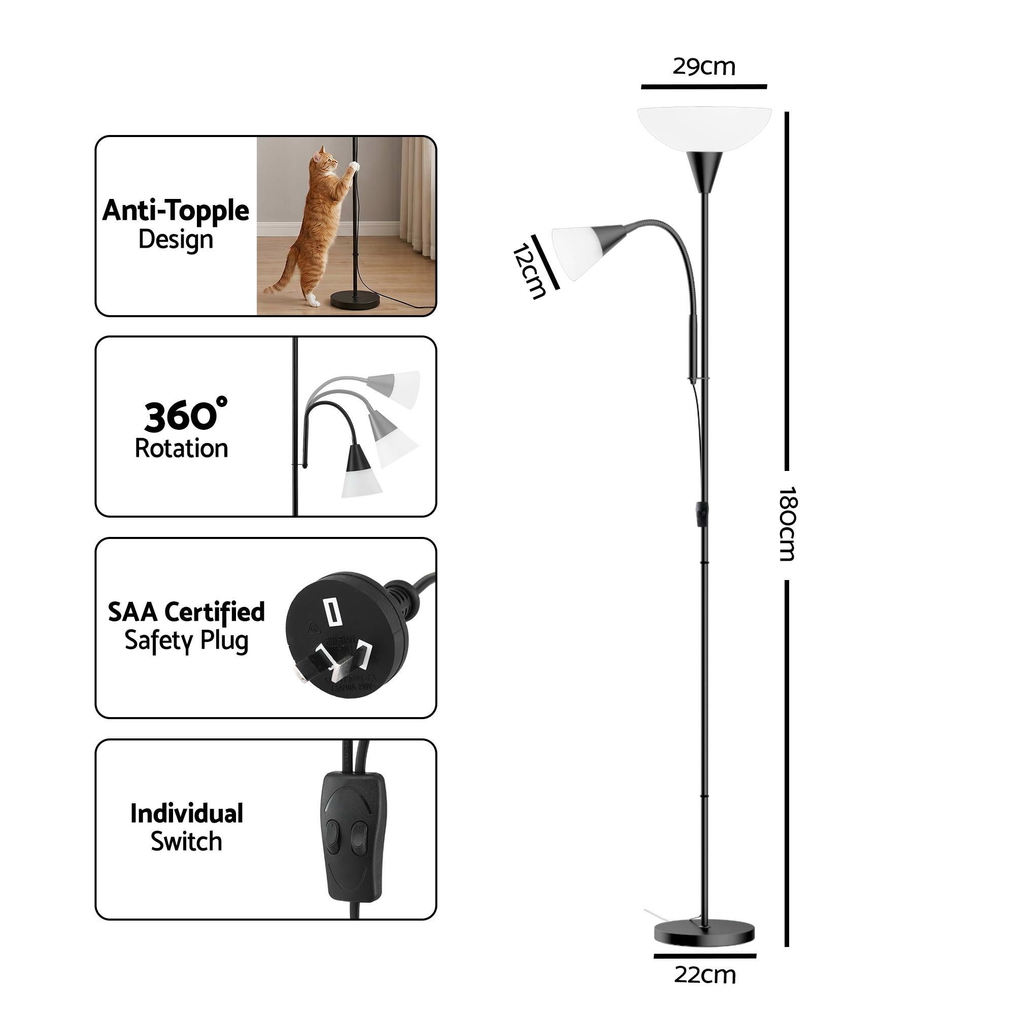 Artiss Mother and Child Floor Lamp in 2 Colours view 3