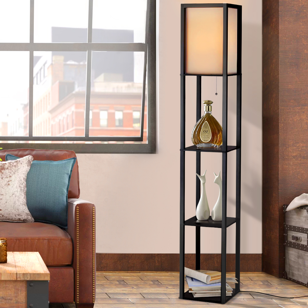 Artiss Vintage 3 Tier Shelf Floor Lamp LED in 2 Colours