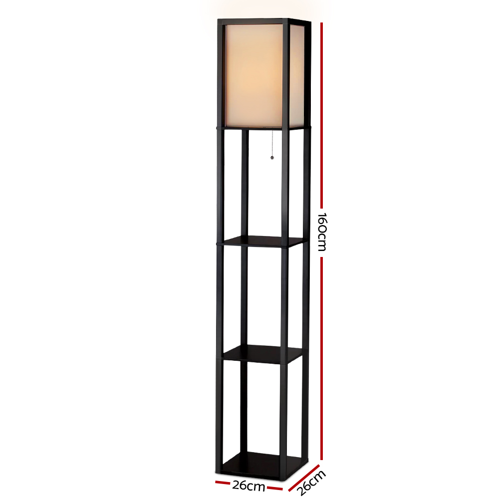 Artiss Vintage 3 Tier Shelf Floor Lamp LED in 2 Colours view 3