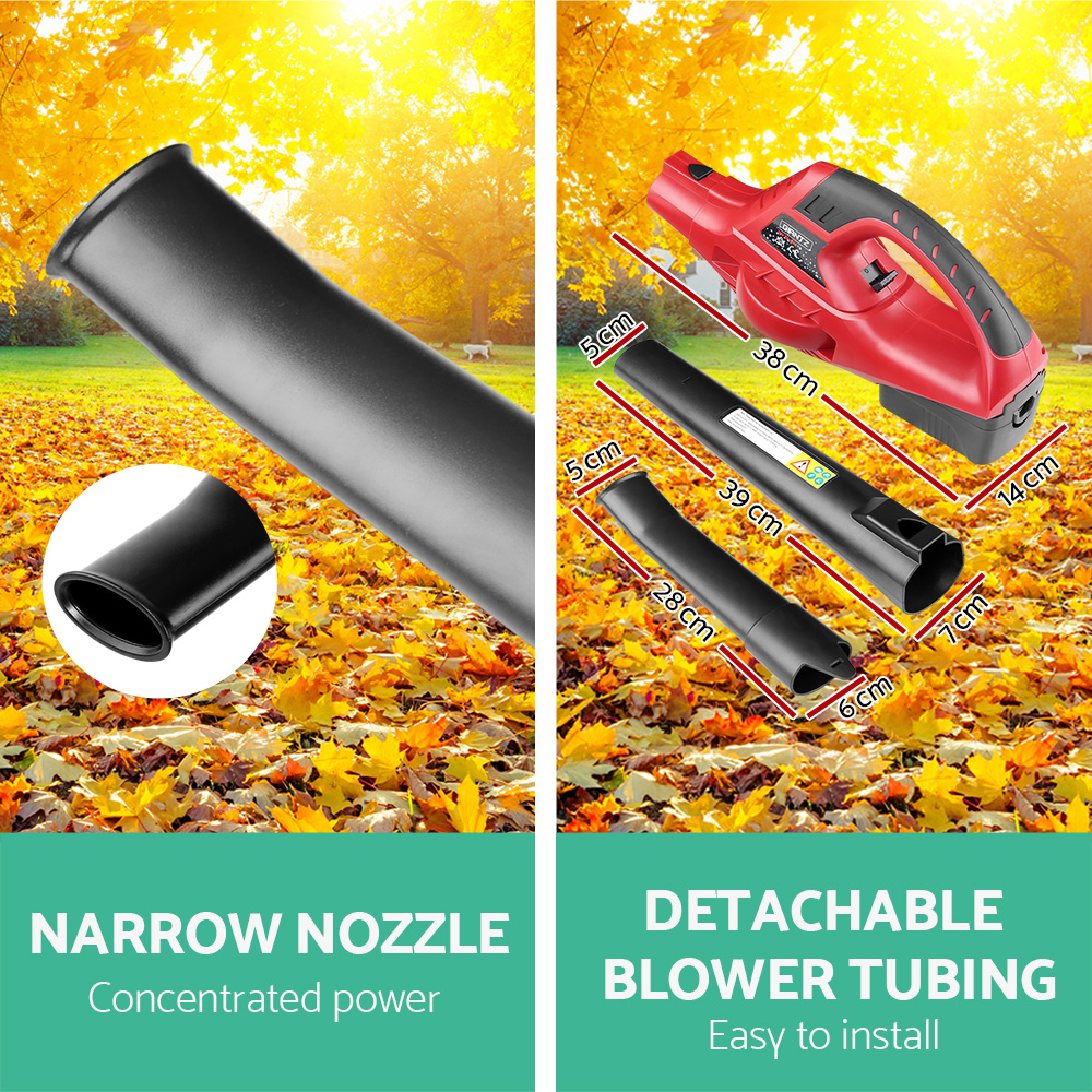 Giantz 20V Cordless Leaf Blower 2 Speed with Nozzles view 4