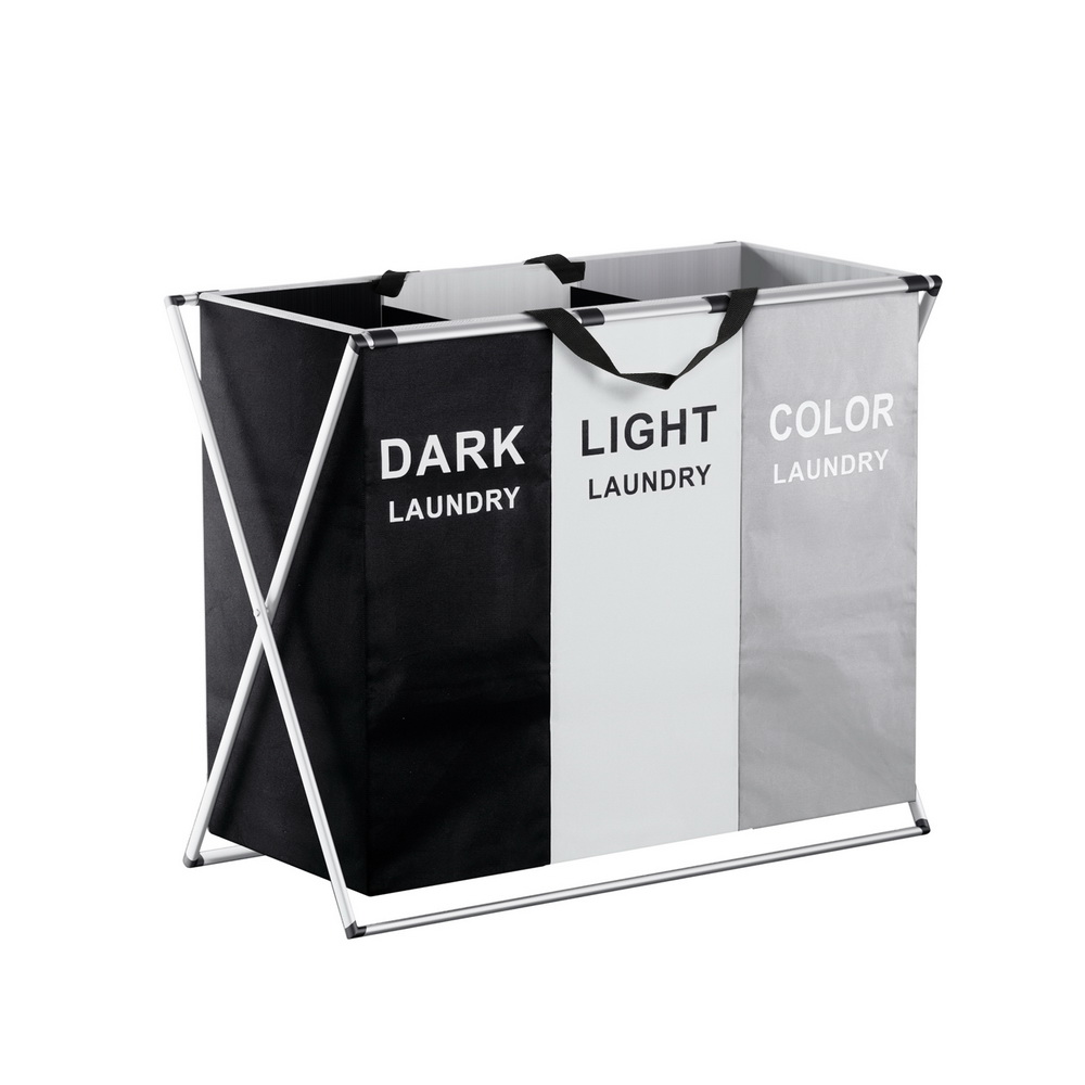 Artiss Foldable Laundry Basket Hamper with 3 Sections