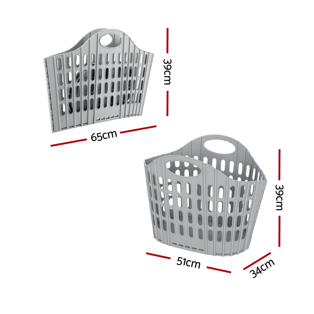 Artiss Laundry Basket Hamper Large Foldable Storage view 2