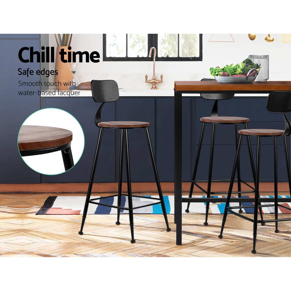 Artiss Alex Vintage Metal Bar Stools Set of 2 or 4 view 4
