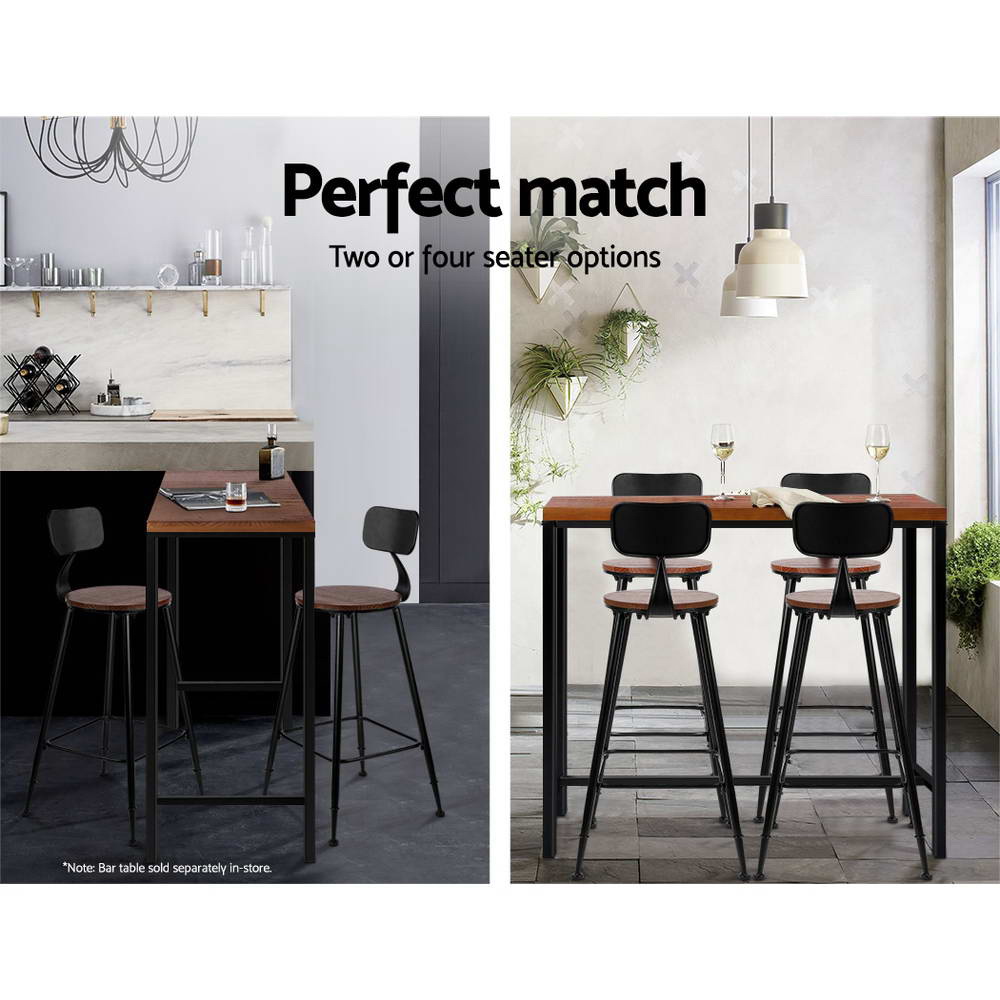Artiss Alex Vintage Metal Bar Stools Set of 2 or 4 view 5