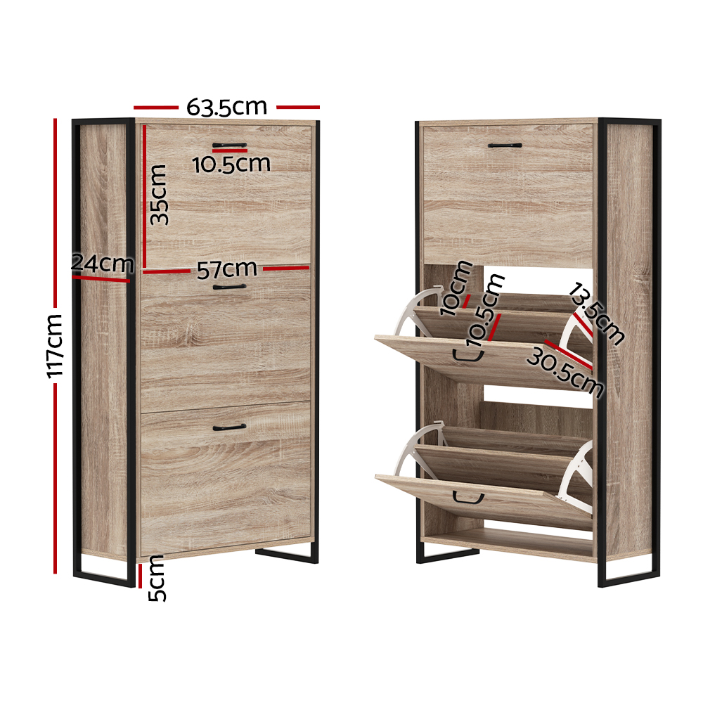 Artiss Tim Shoe Rack Cabinet 24 Pairs Adjustable view 4