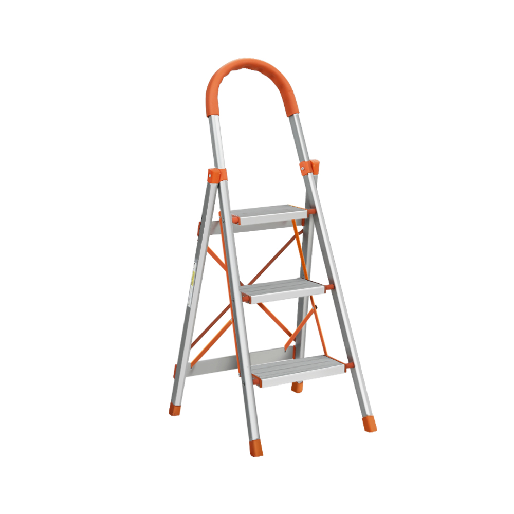 Giantz 3 Step Ladder Folding Aluminium with Platform