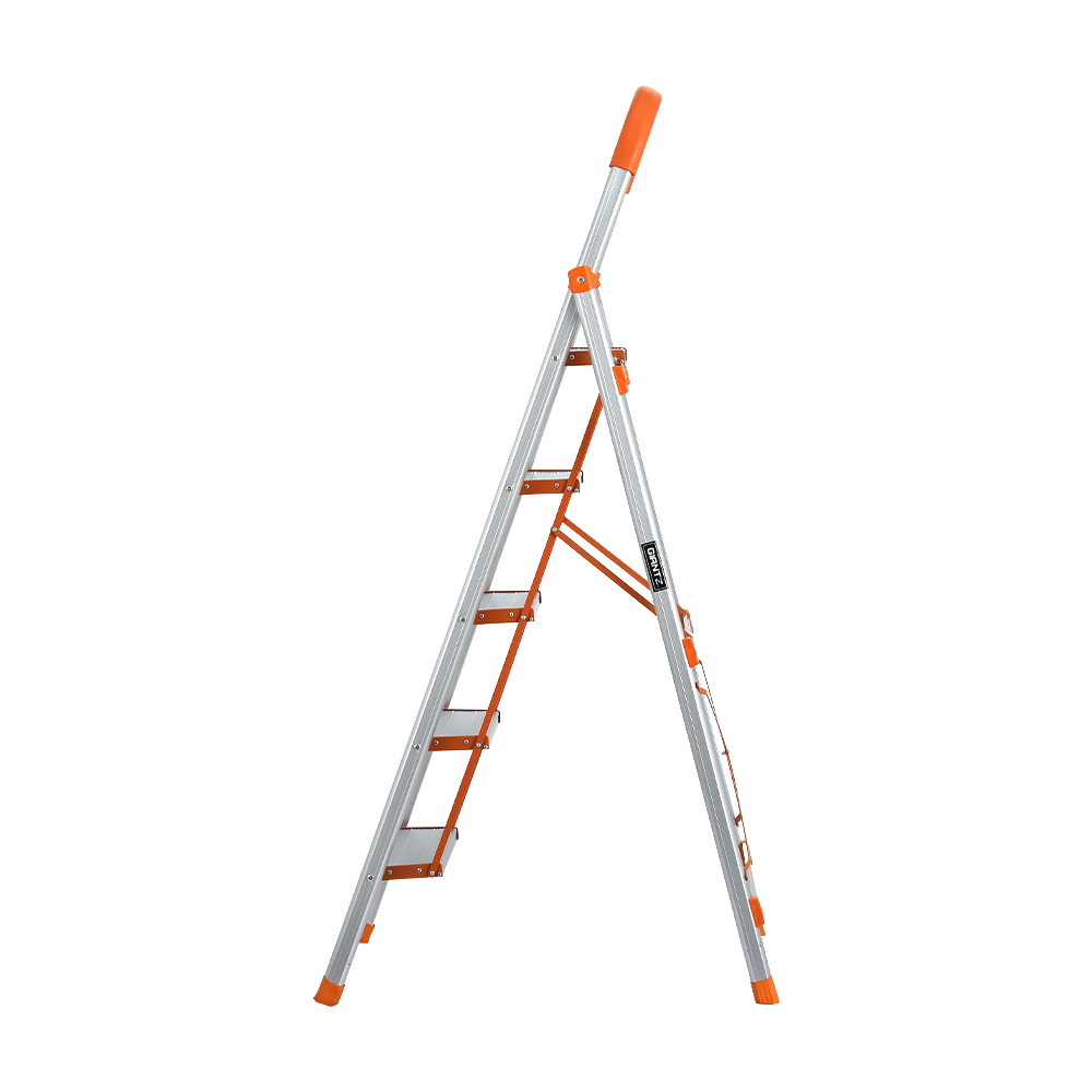 Giantz 5 Step Ladder Folding Aluminium with Platform view 4