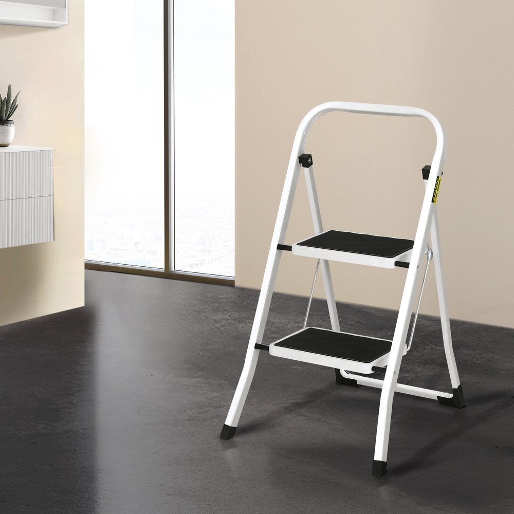 Giantz 2 Step Ladder Folding Steel with Platform view 5