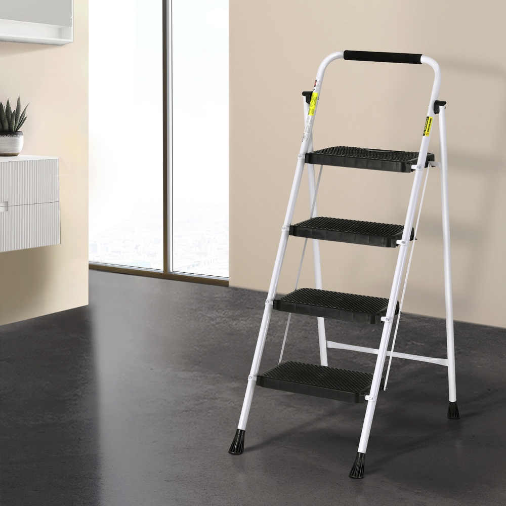 Giantz 4 Step Ladder Folding Steel with Platform view 5