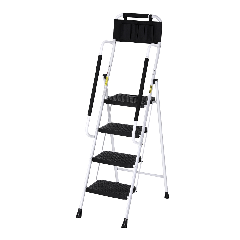 Giantz Steel Step Ladder 4 Step with Platform and Tool Bag