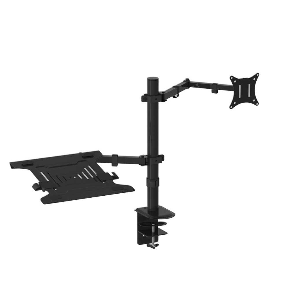 Artiss Dual Monitor Arm Desk Mount with Laptop Tray