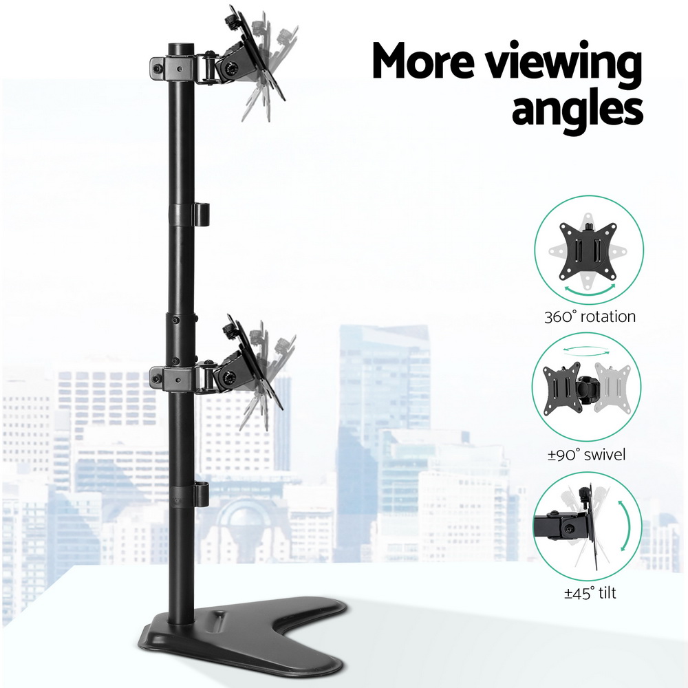 Artiss Freestanding Dual Monitor Arm LED TV Mount view 4