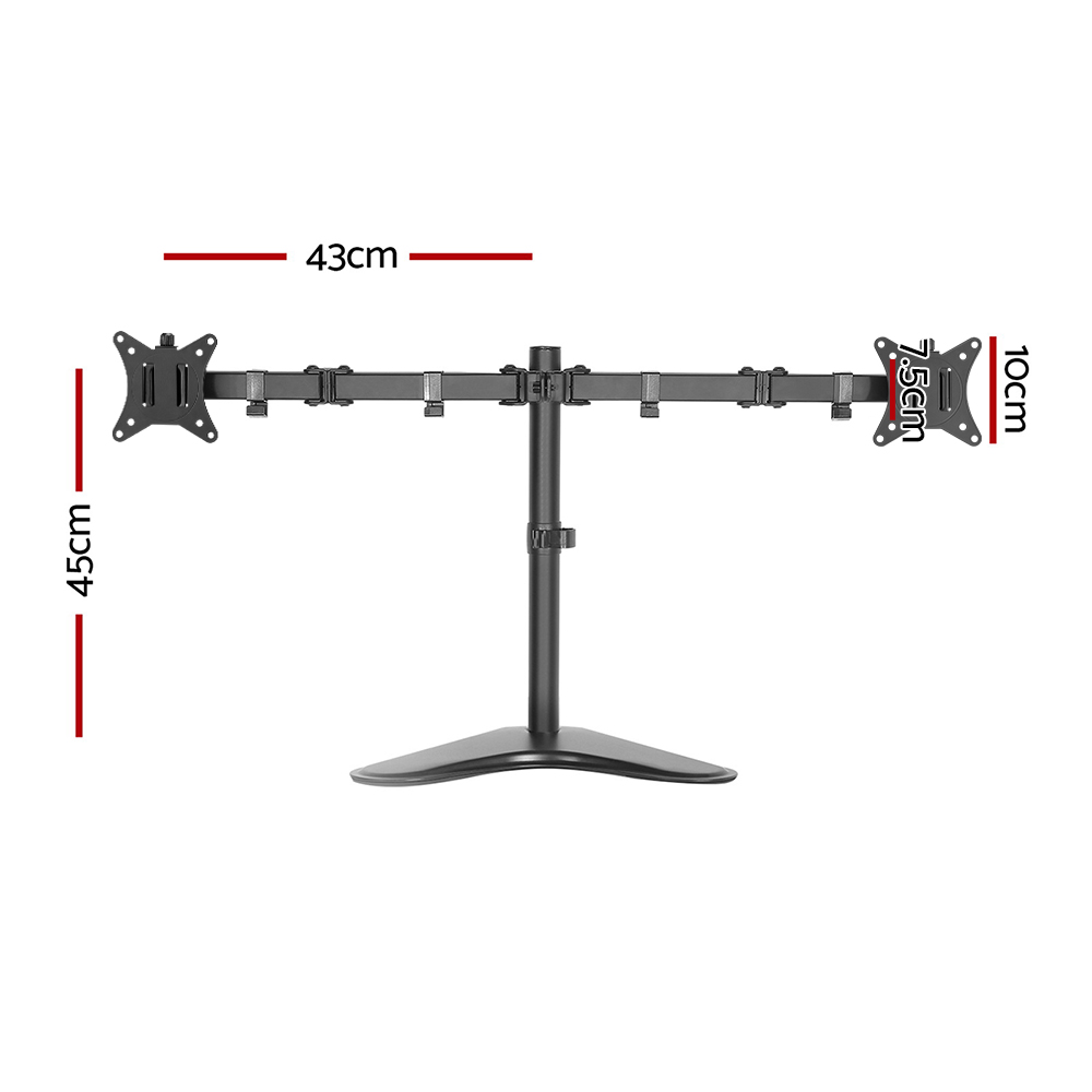 Artiss Double Monitor Arm Stand for Two Screens view 2
