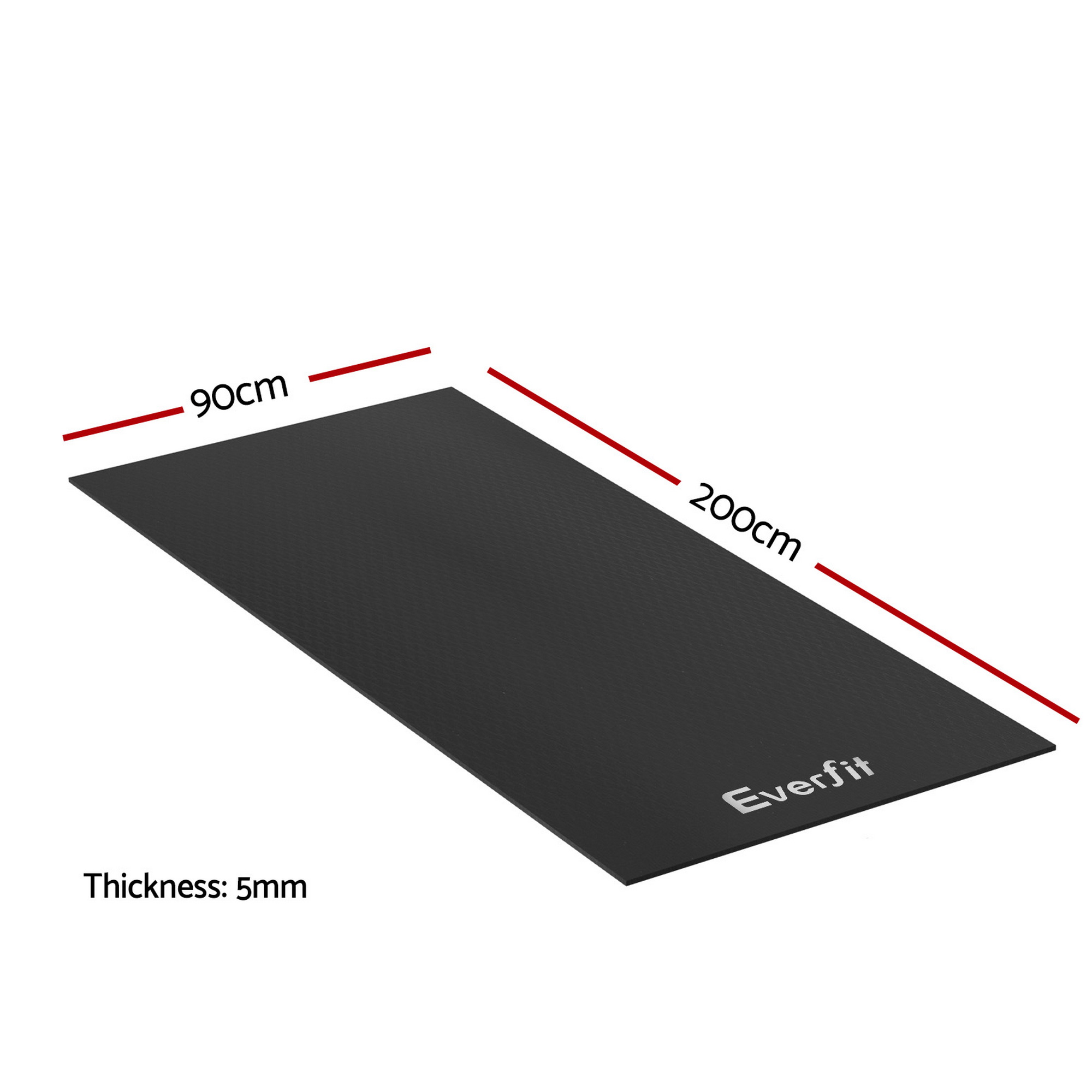 Everfit TPE Exercise Mat for Treadmill and Home Gym Floors view 2