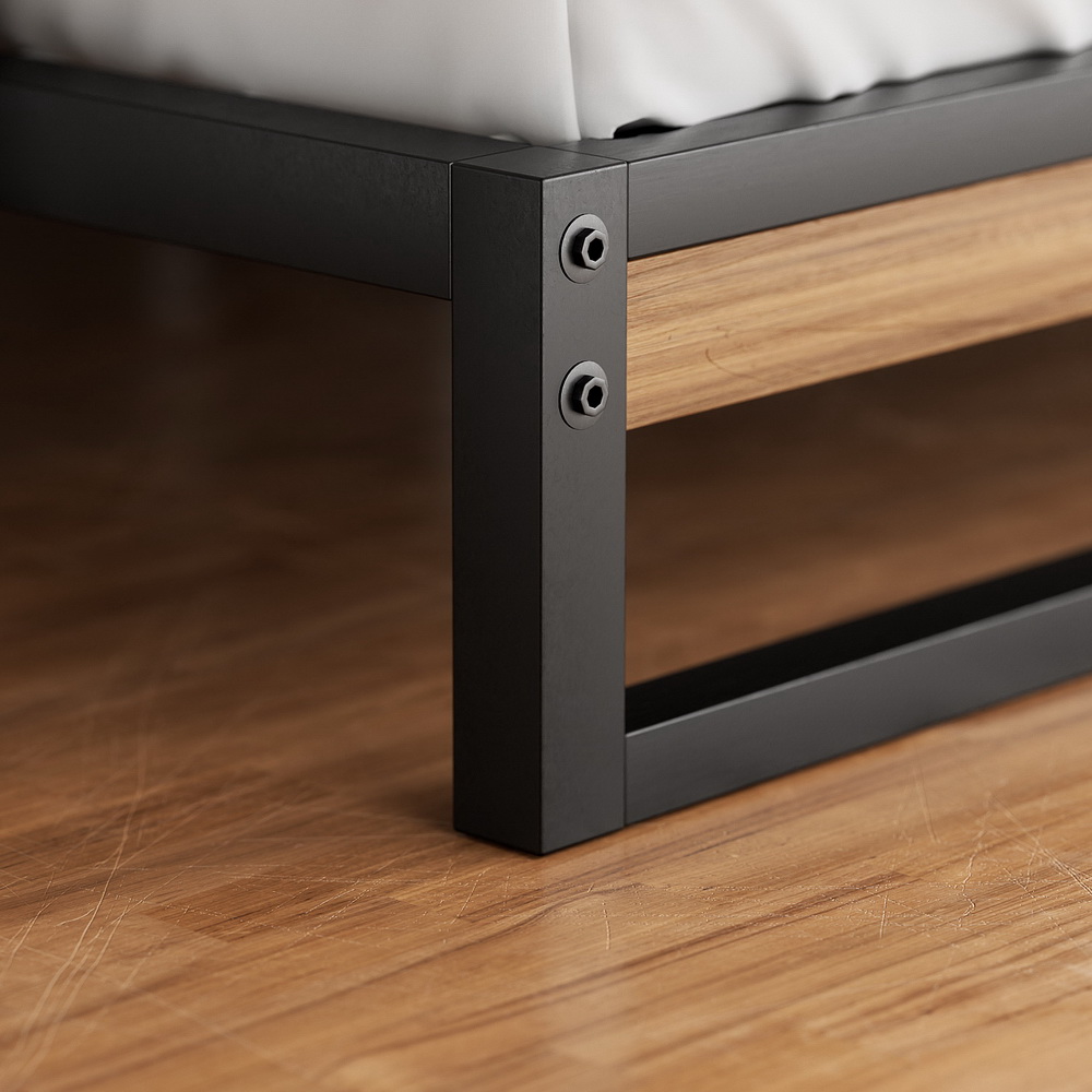 Artiss Dane Metal Bed Frame, King, Black view 5