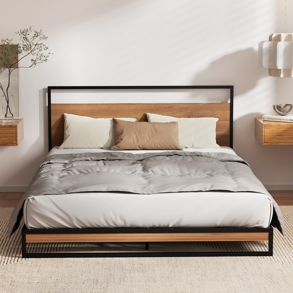 Artiss DANE Metal Bed Frame with Mattress, Queen view 4