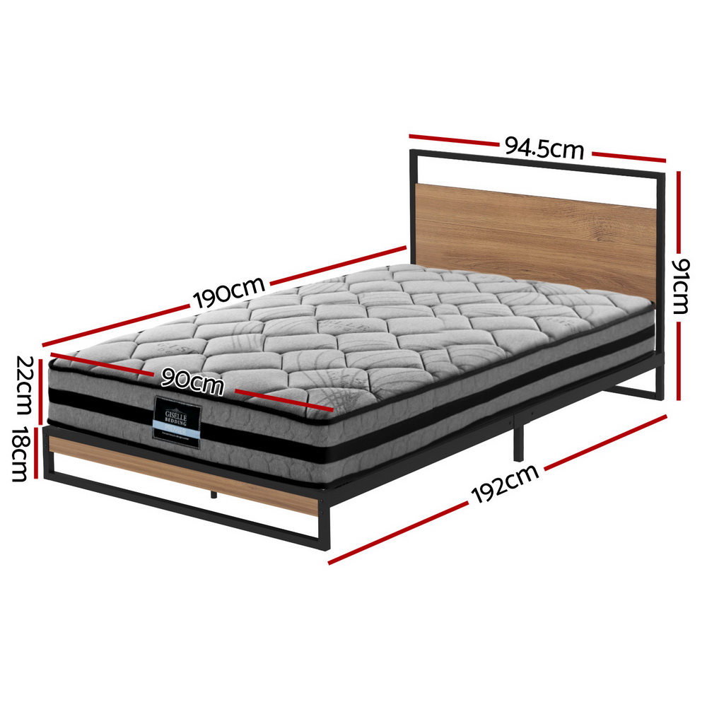 Artiss Metal Bed Frame DANE, Single to King view 2