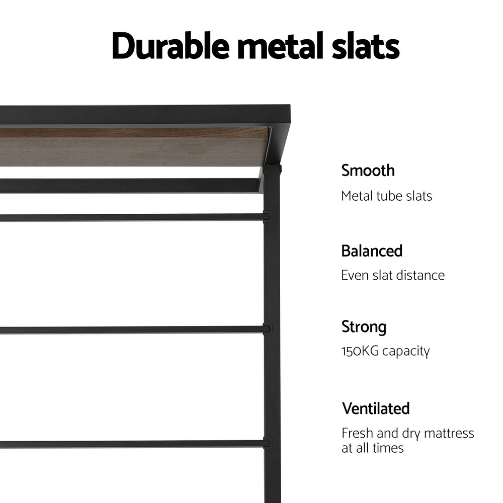 Artiss DEAN Single Trundle Daybed Bed Frame view 5