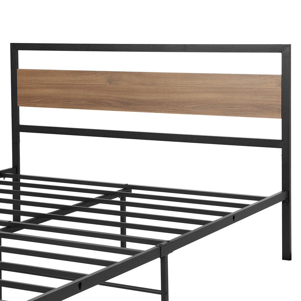 Artiss DREW Metal Bed Frame with Platform Base, Black view 3