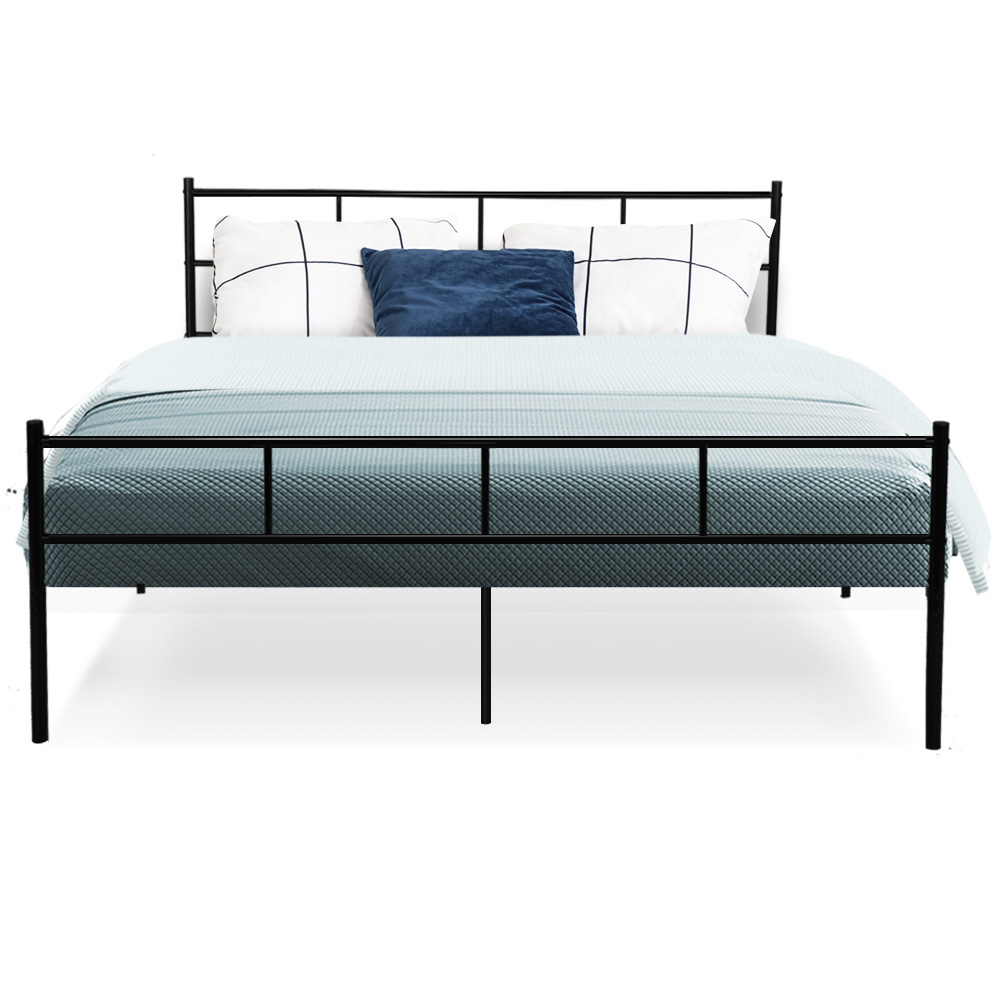 Artiss Sol Metal Bed Frame, Queen, Black view 3