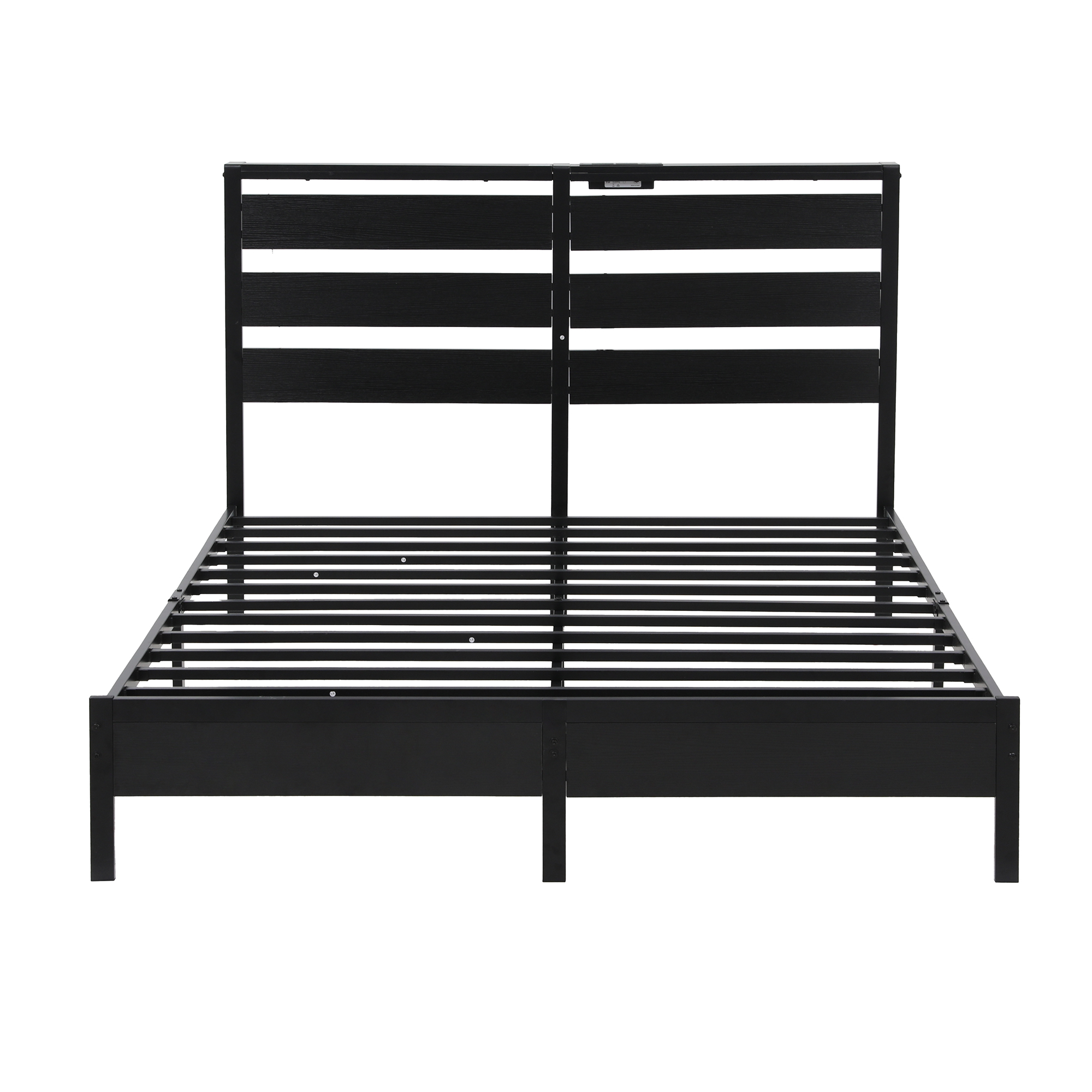 Artiss Por LED Metal Bed Frame with Charging Station view 4