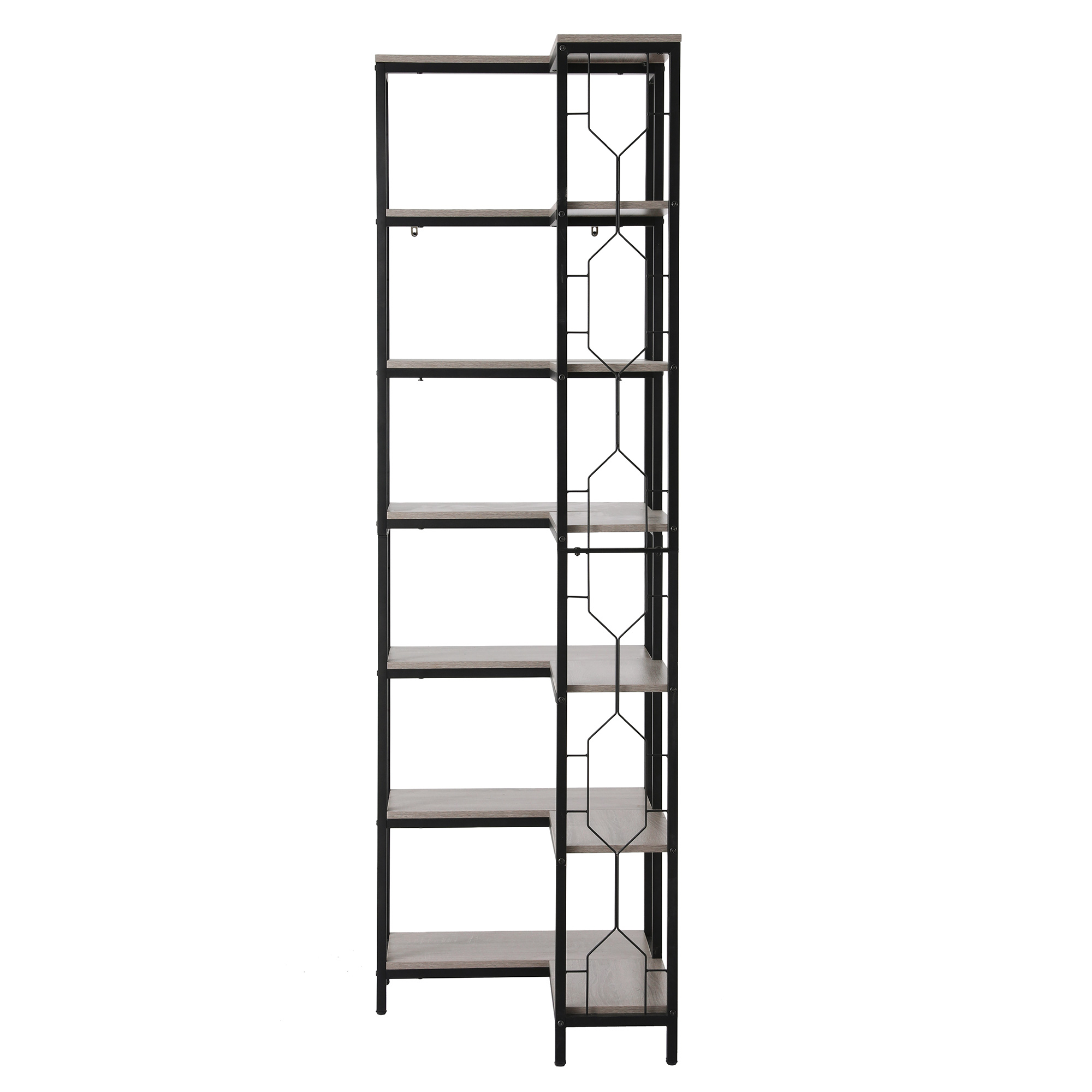 Artiss 6-Tier Corner Shelf Bookcase Oak view 4