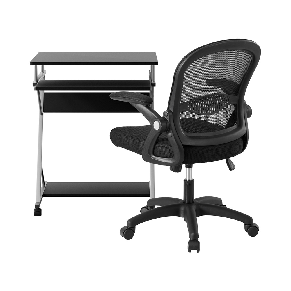 Artiss Optima Computer Desk and Mesh Chair with Keyboard Tray view 3