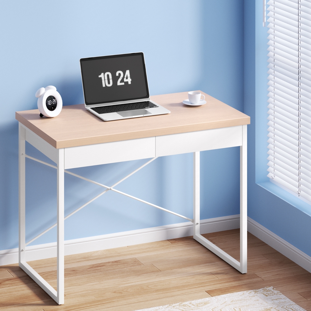 Artiss Computer Desk with Storage Drawers 100cm in 2 Colours