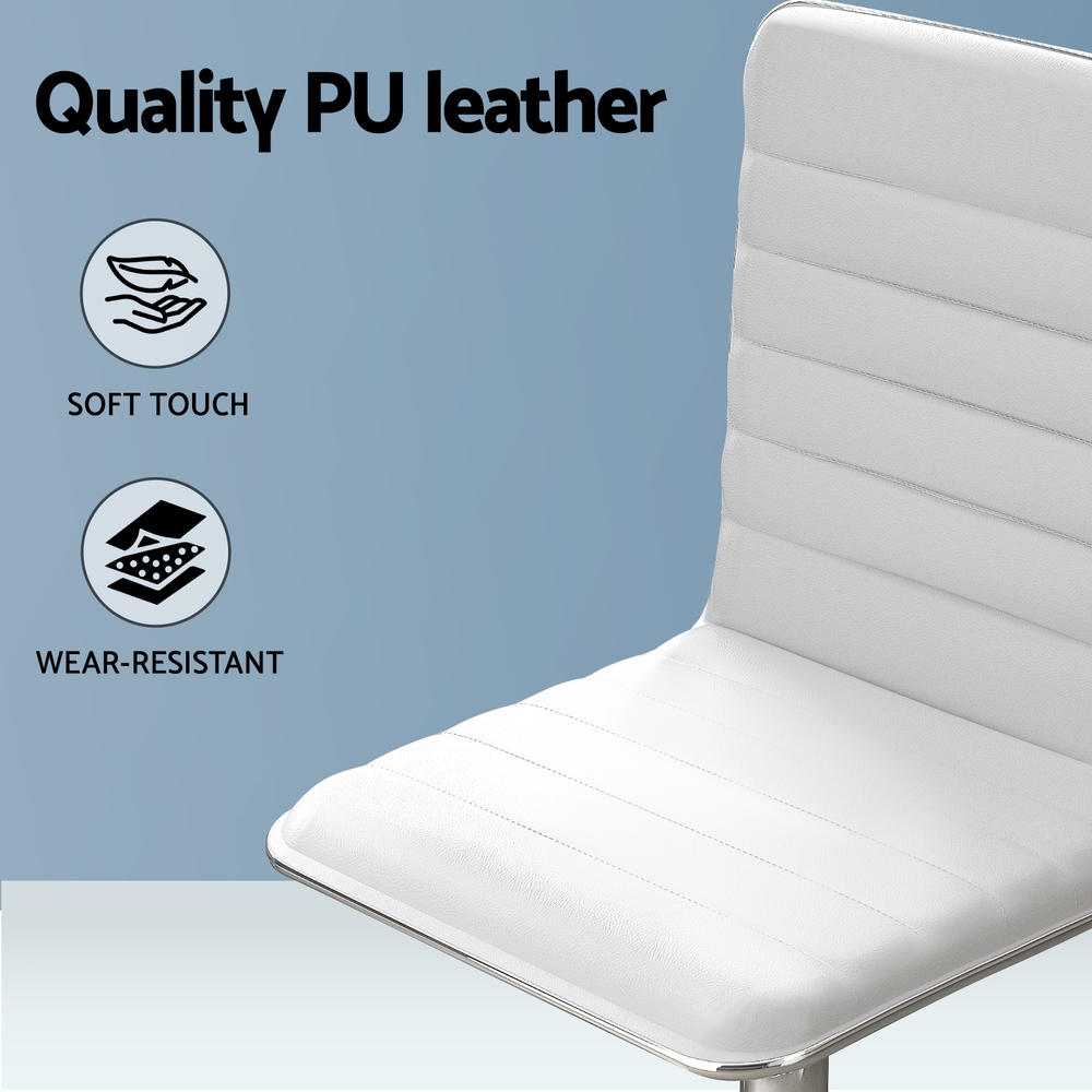 Artiss 120cm Computer Desk Low Back Office Chair Set White view 5
