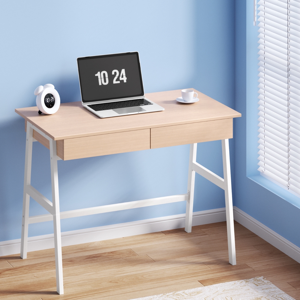 Artiss Borg Computer Desk Drawer Cabinet Oak 100cm