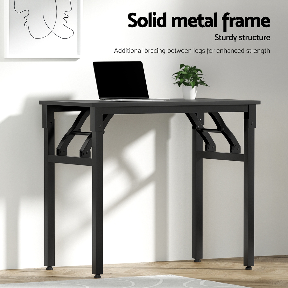 Artiss Foldable Computer Desk Black 80cm view 5